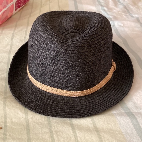Grey fedora hat straw - Picture 4 of 8